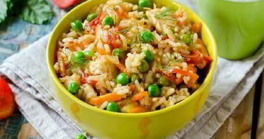 Рецепт Плова с томатами и с зеленым горошком