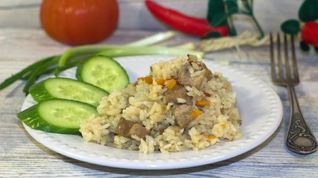 Рецепт Плова со свининой в казане на плите