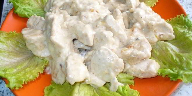 Рецепт Фрикасе из курицы с сыром