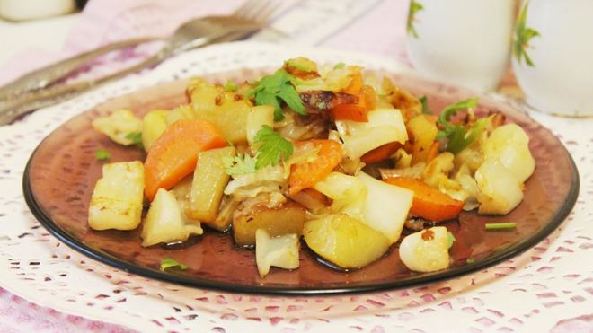 Рецепт картошки капуста морковь лук рагу