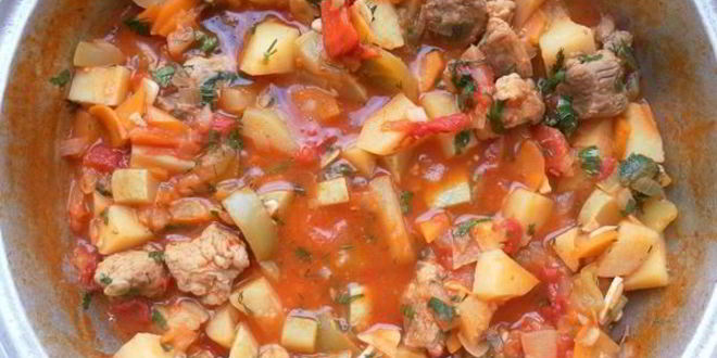 Рецепт мясного рагу с овощами