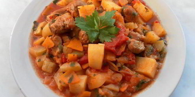 Рецепт мясного рагу с овощами