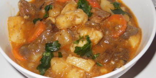 Рецепт Мясного рагу с сырными клецками