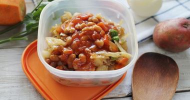 Рецепт Овощного рагу без мяса с капустой и картошкой