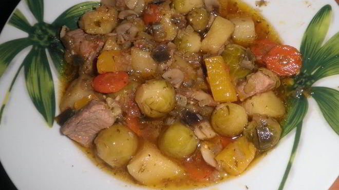 Рецепт овощного рагу с брюссельской капустой