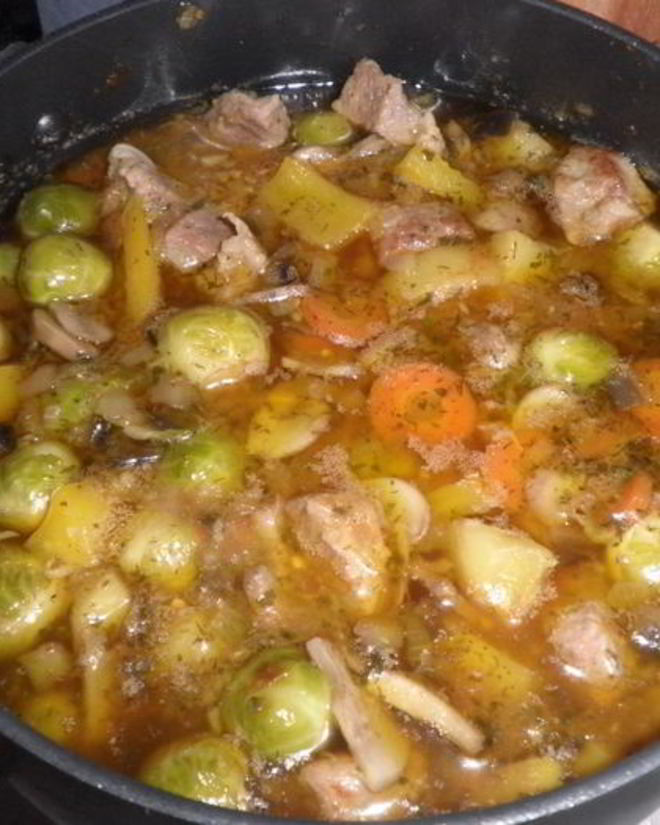 Рецепт овощного рагу с брюссельской капустой