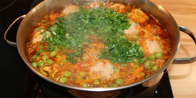 Рецепт овощного рагу с фрикадельками