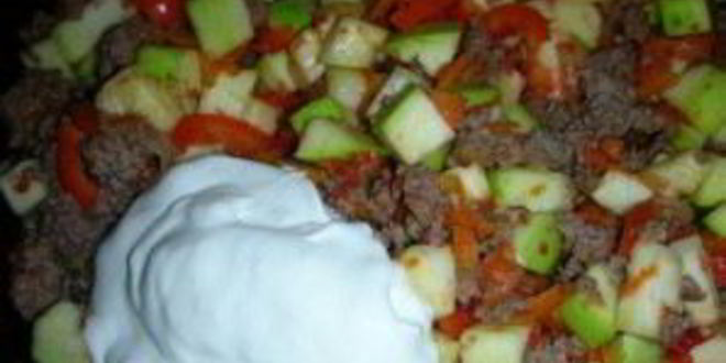 Рецепт рагу из кабачков с фаршем