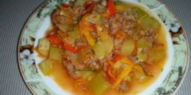 Рецепт рагу из кабачков с фаршем