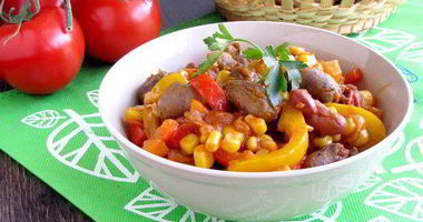 Рецепт Рагу из куриных сердечек в мексиканском стиле