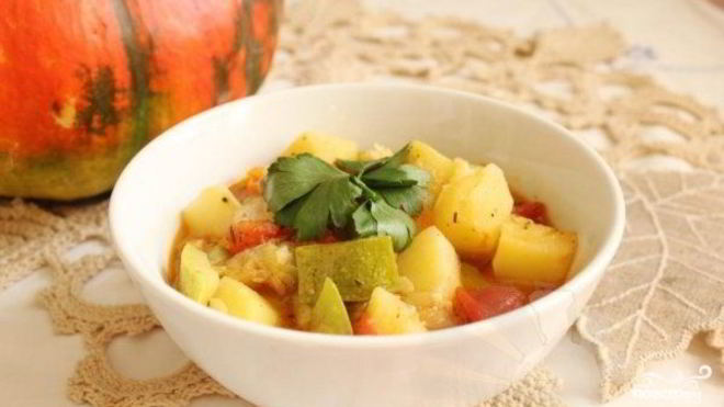 Рецепт рагу из телятины с овощами