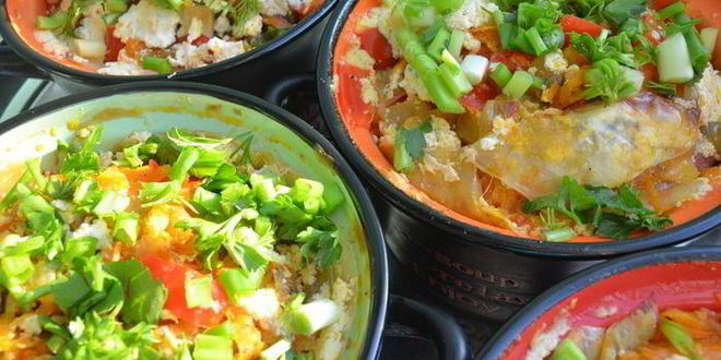 Рецепт Рагу из цветной капусты и сельдерея в горшочках