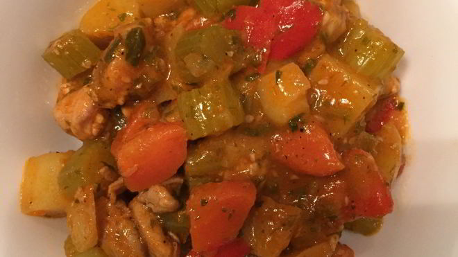 Рецепт рагу с курицей и овощами