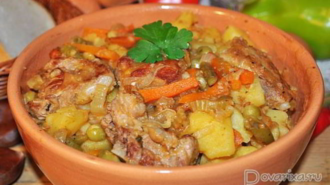 Рецепт рагу со свиными ребрышками