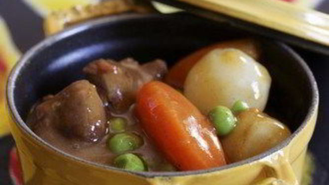 Рецепт рождественского мясного рагу с зеленым горошком