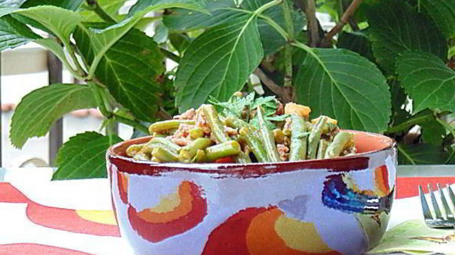 Рецепт стручковой фасоли с мясным рагу