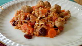 Рецепт Свиного рагу с перловкой и клюквой