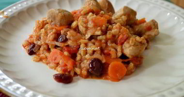 Рецепт Свиного рагу с перловкой и клюквой