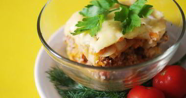 Рецепт Запеченного овощного рагу с мясным фаршем