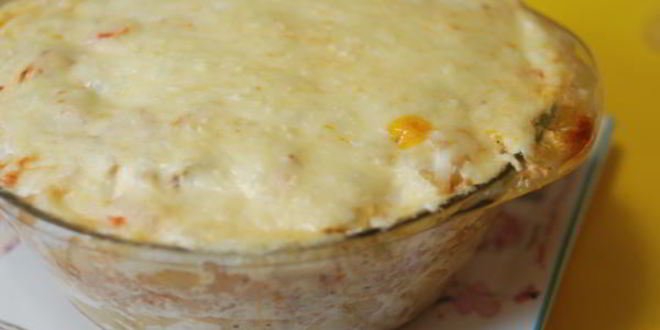 Рецепт запеченного овощного рагу с мясным фаршем