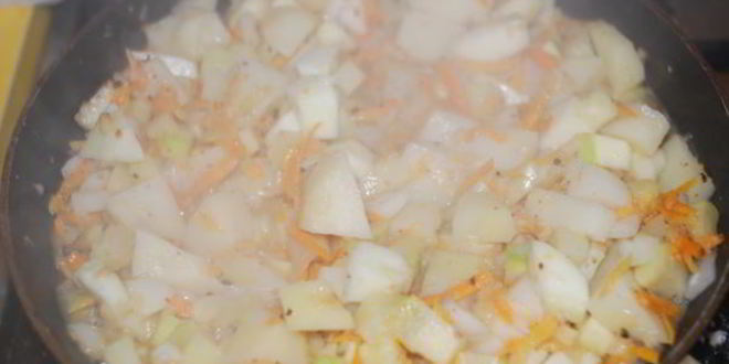 Рецепт запеченного овощного рагу с мясным фаршем