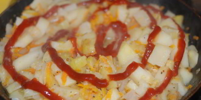 Рецепт запеченного овощного рагу с мясным фаршем