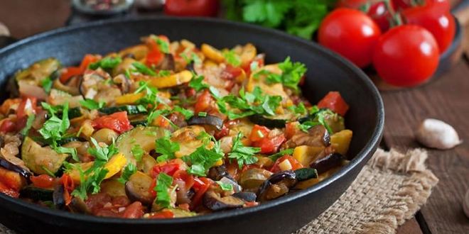 Рецепт Овощного рататуя на сковороде
