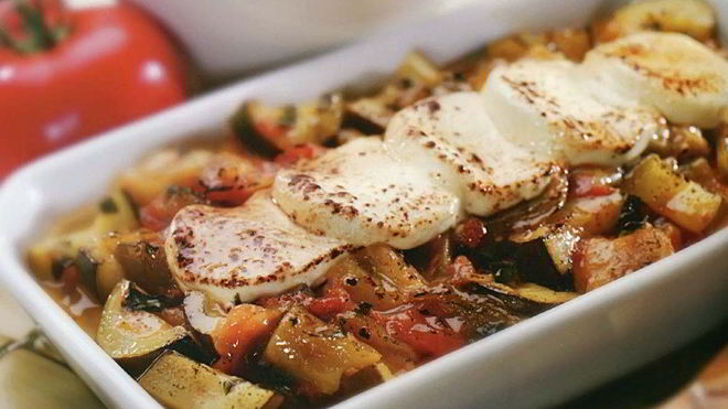 Рецепт рататуя из баклажанов, томатов и сыра