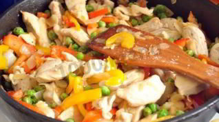 Рецепт Рататуя с картошкой на сковороде