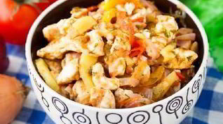 Рецепт Рататуя с куриной грудкой