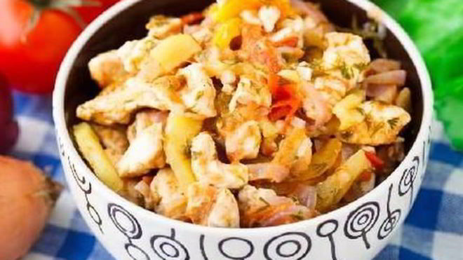 Рецепт рататуя с куриной грудкой