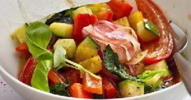 Рецепт Рататуя с миндально-чесночным соусом