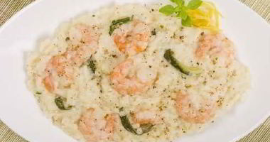 Рецепт Ароматного ризотто с базиликом и креветками
