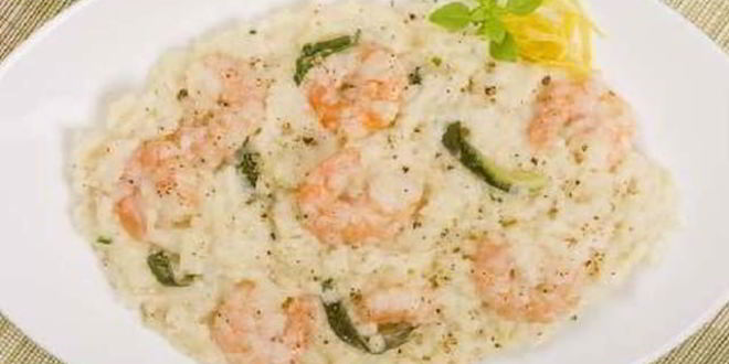 Рецепт Ароматного ризотто с базиликом и креветками