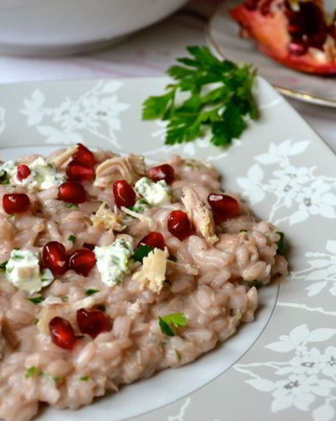 Рецепт гранатового ризотто