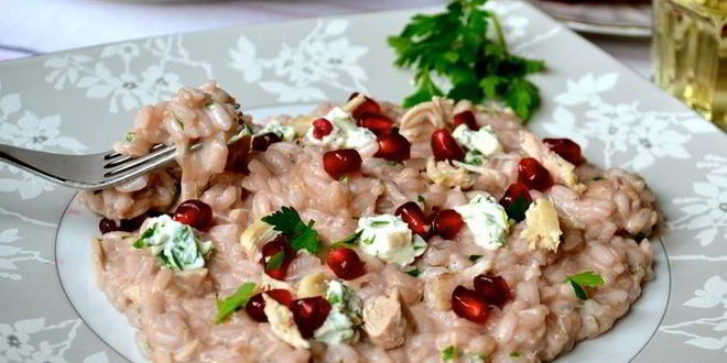 Рецепт гранатового ризотто