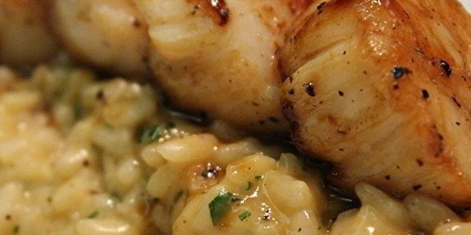 Рецепт Лимонного ризотто с морепродуктами