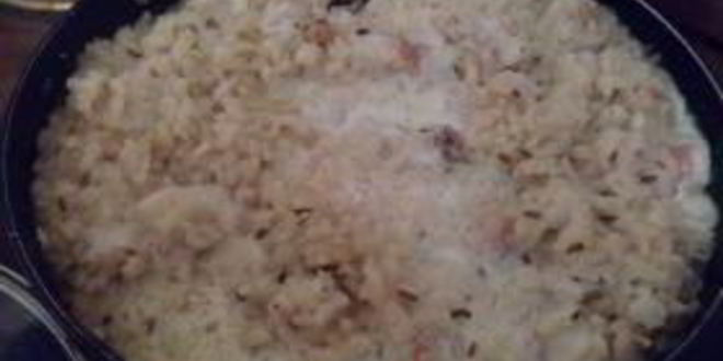 Рецепт насыщенного ризотто с морским окунем и сливками