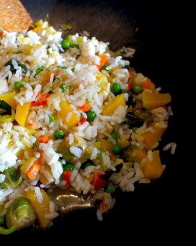 Рецепт пестрого овощного ризотто