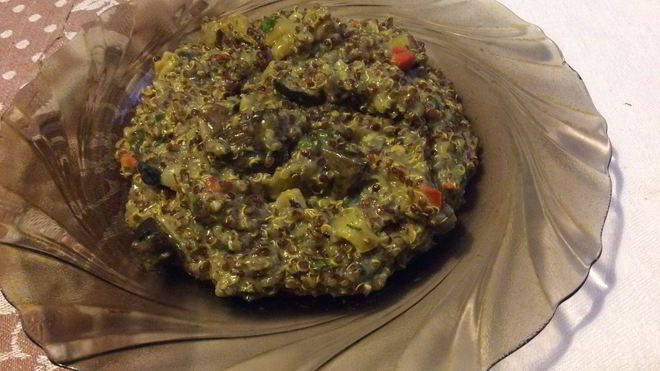 Рецепт ризотто из киноа с лесными грибами