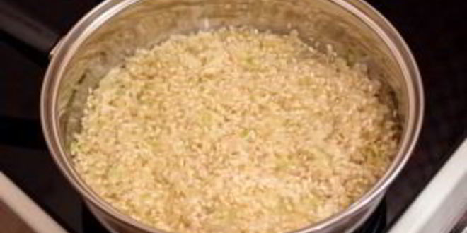 Рецепт ризотто с беконом и болгарским перцем