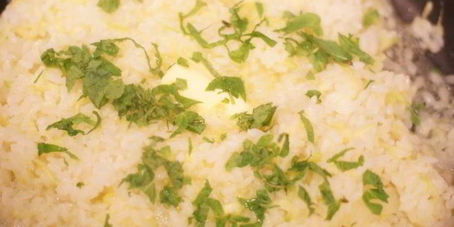 Рецепт ризотто с фенхелем, цукини и мятой