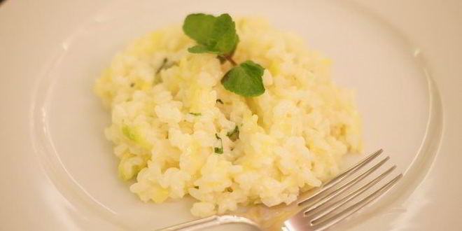 Рецепт ризотто с фенхелем, цукини и мятой