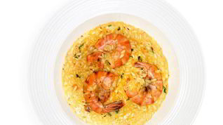Рецепт Ризотто с креветками и тобанджаном