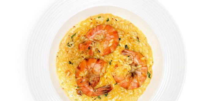 Рецепт Ризотто с креветками и тобанджаном