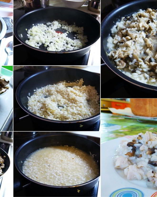 Рецепт ризотто с курицей и грибами