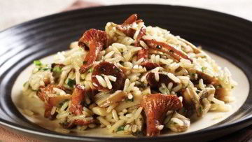 Рецепт Ризотто с лисичками, луком-шалотом и пармезаном