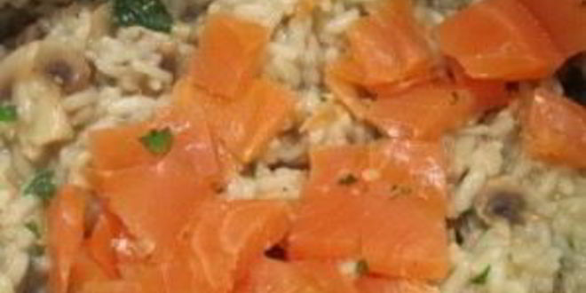 Рецепт ризотто с лососем