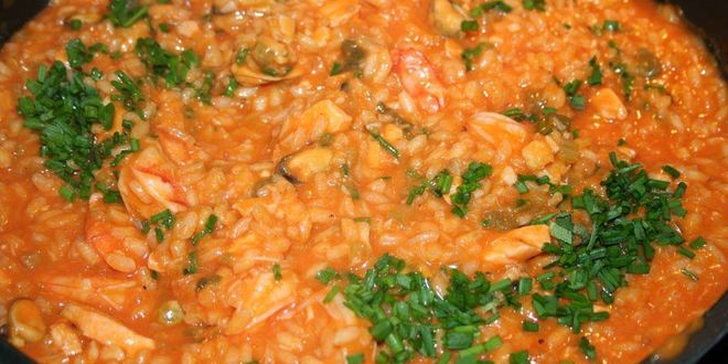 Рецепт ризотто с морепродуктами