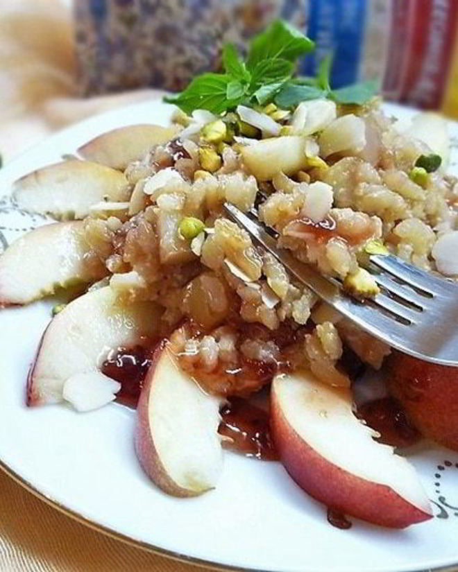 Рецепт ризотто с нектаринами